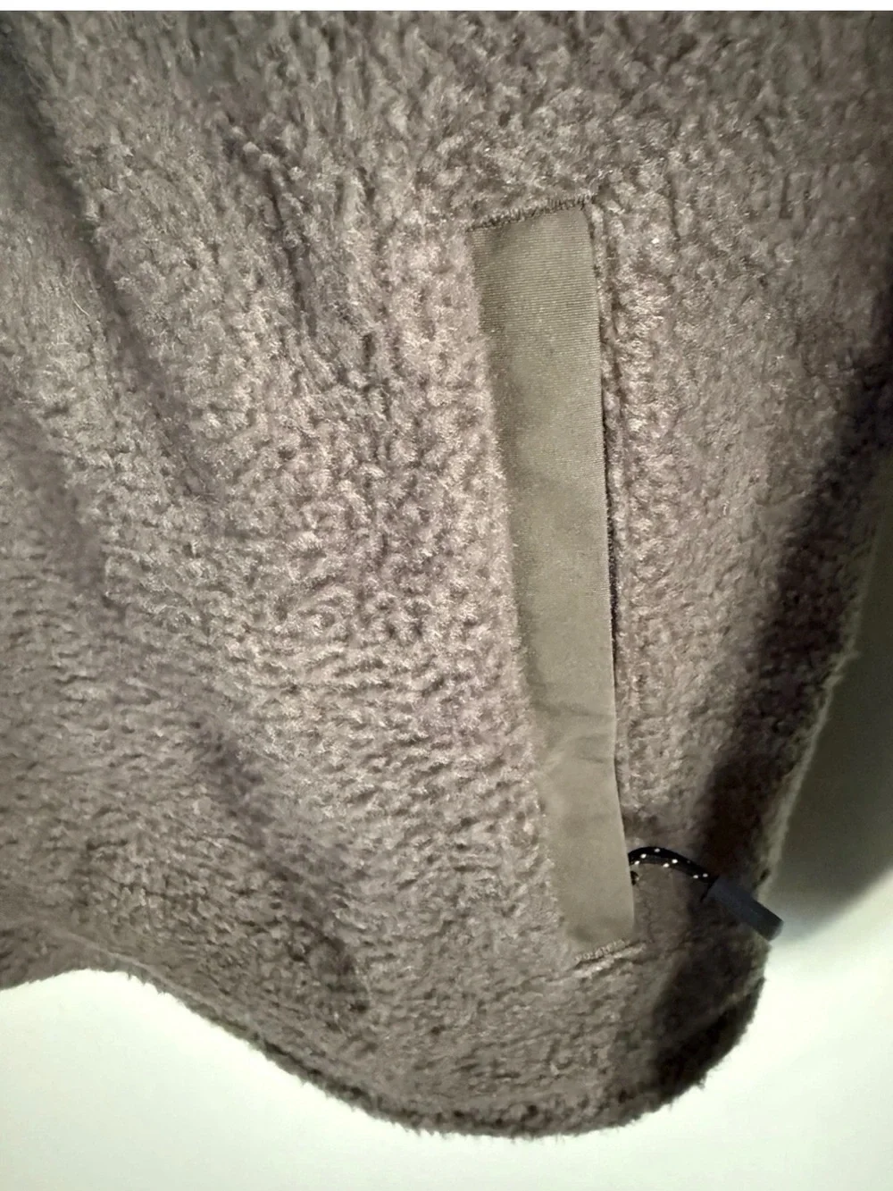 Eddie Bauer Quilted Fleece Jacket in Navy and Taupe Panel